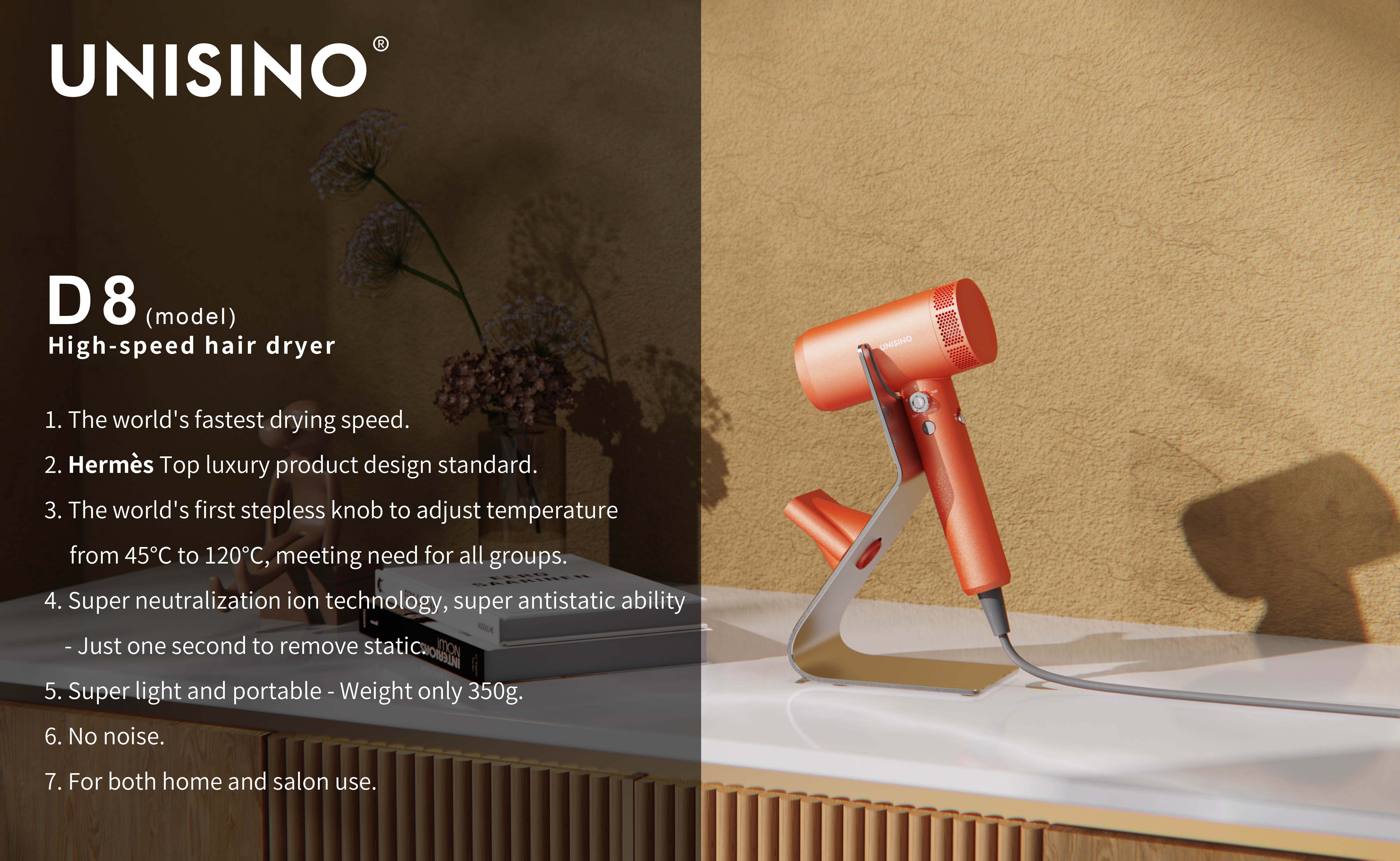 Innovative technology for hair dryers.Salon-quality hair dryer